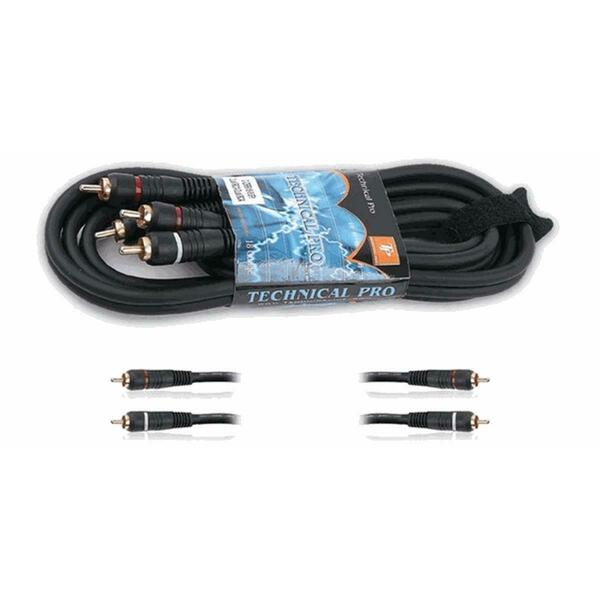 Technical Pro Dual .25 in. to Dual .25 in. Audio Cables cdrr186